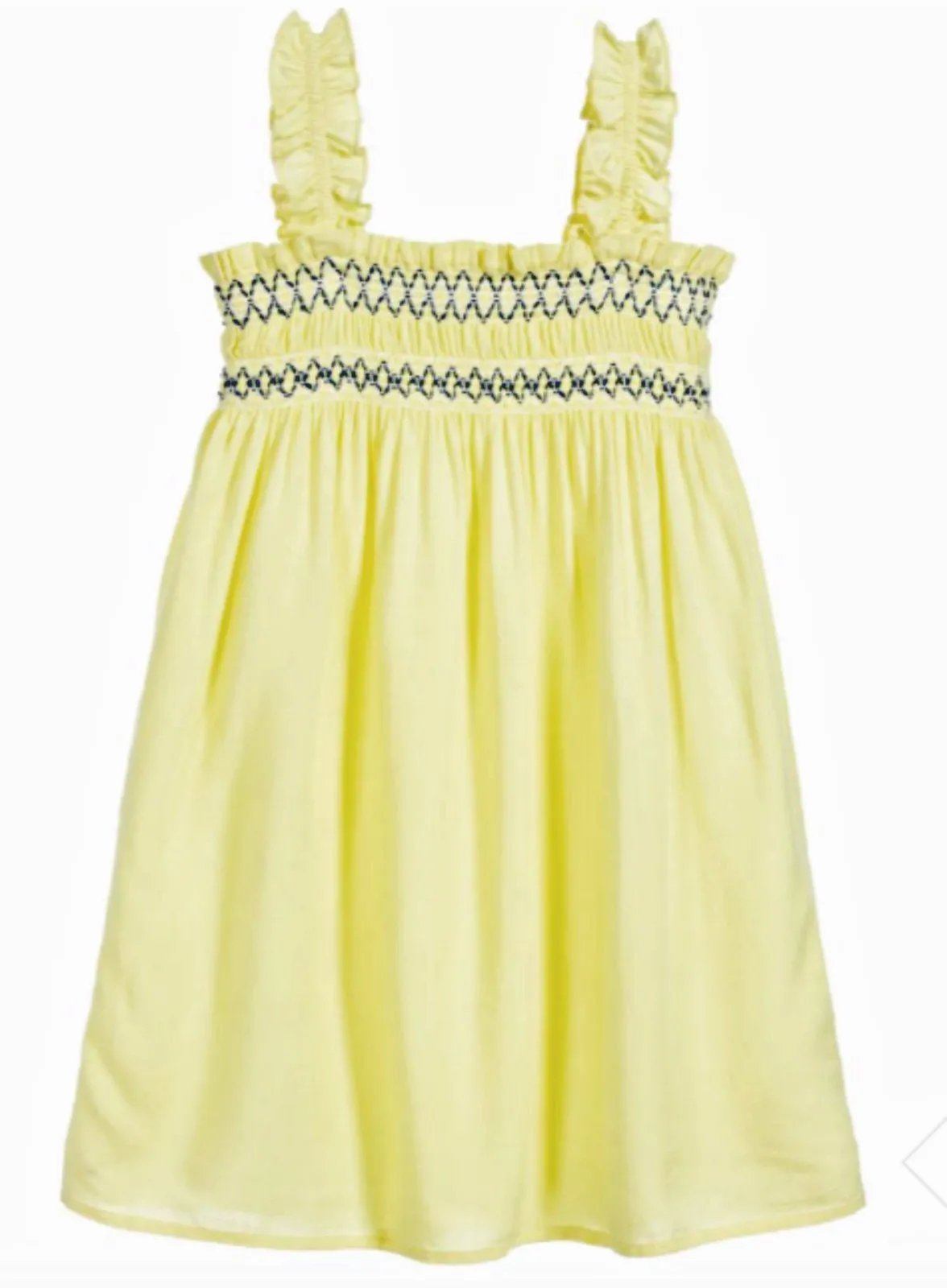 3Pommes Girls Yellow Smocked Sun Dress