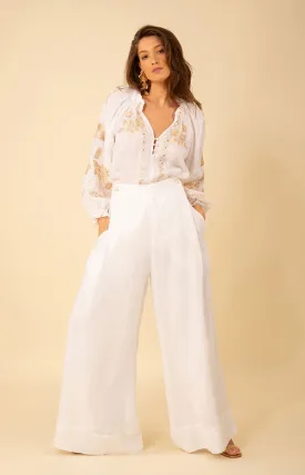 Alayna Solid Linen Pants