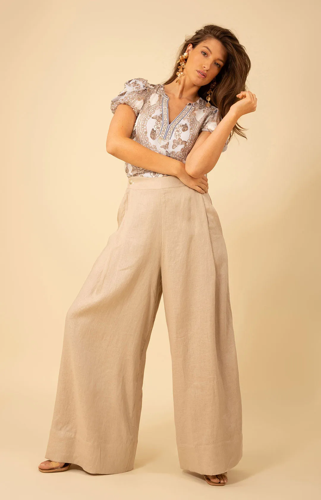Alayna Solid Linen Pants