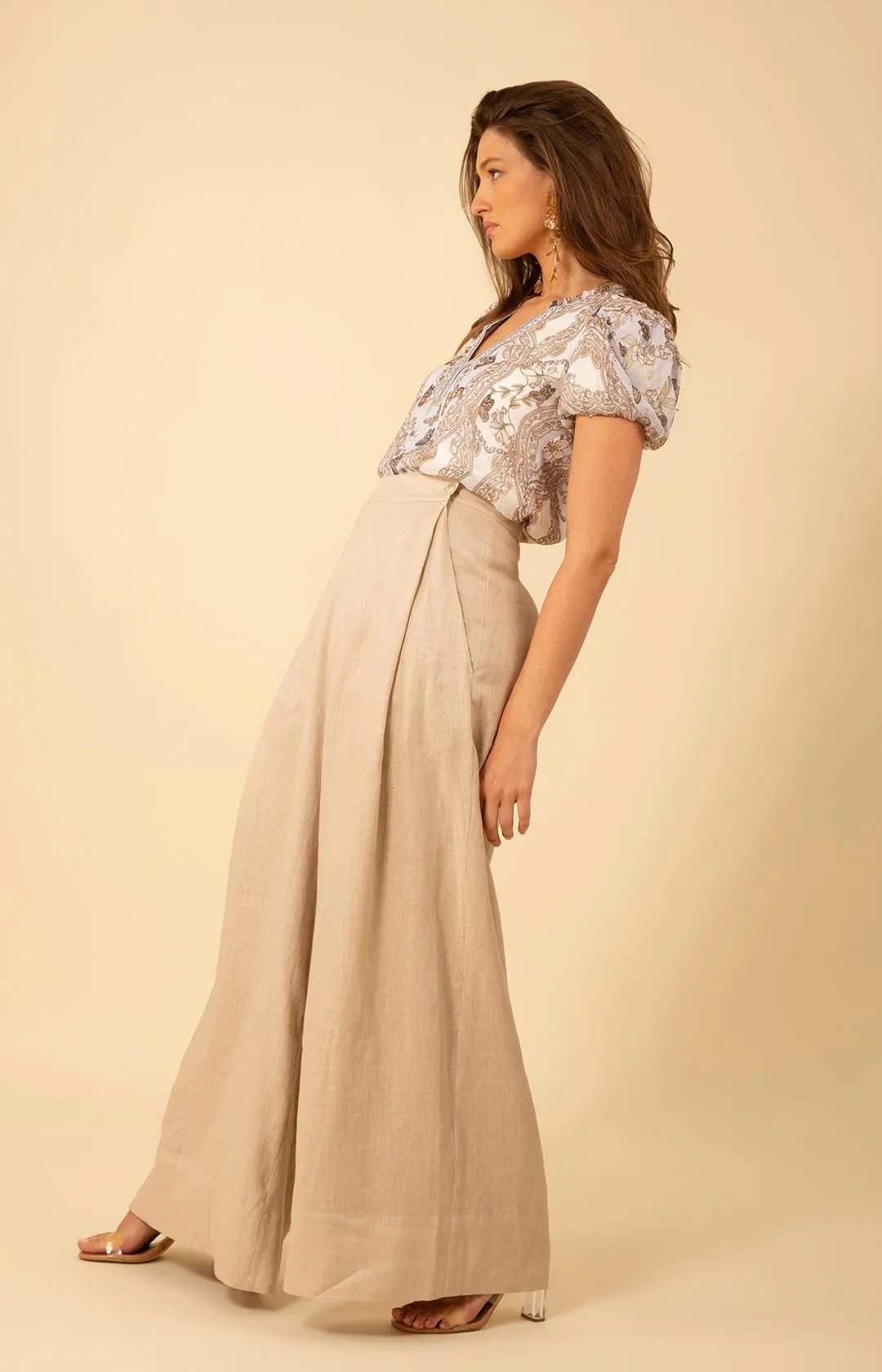 Alayna Solid Linen Pants