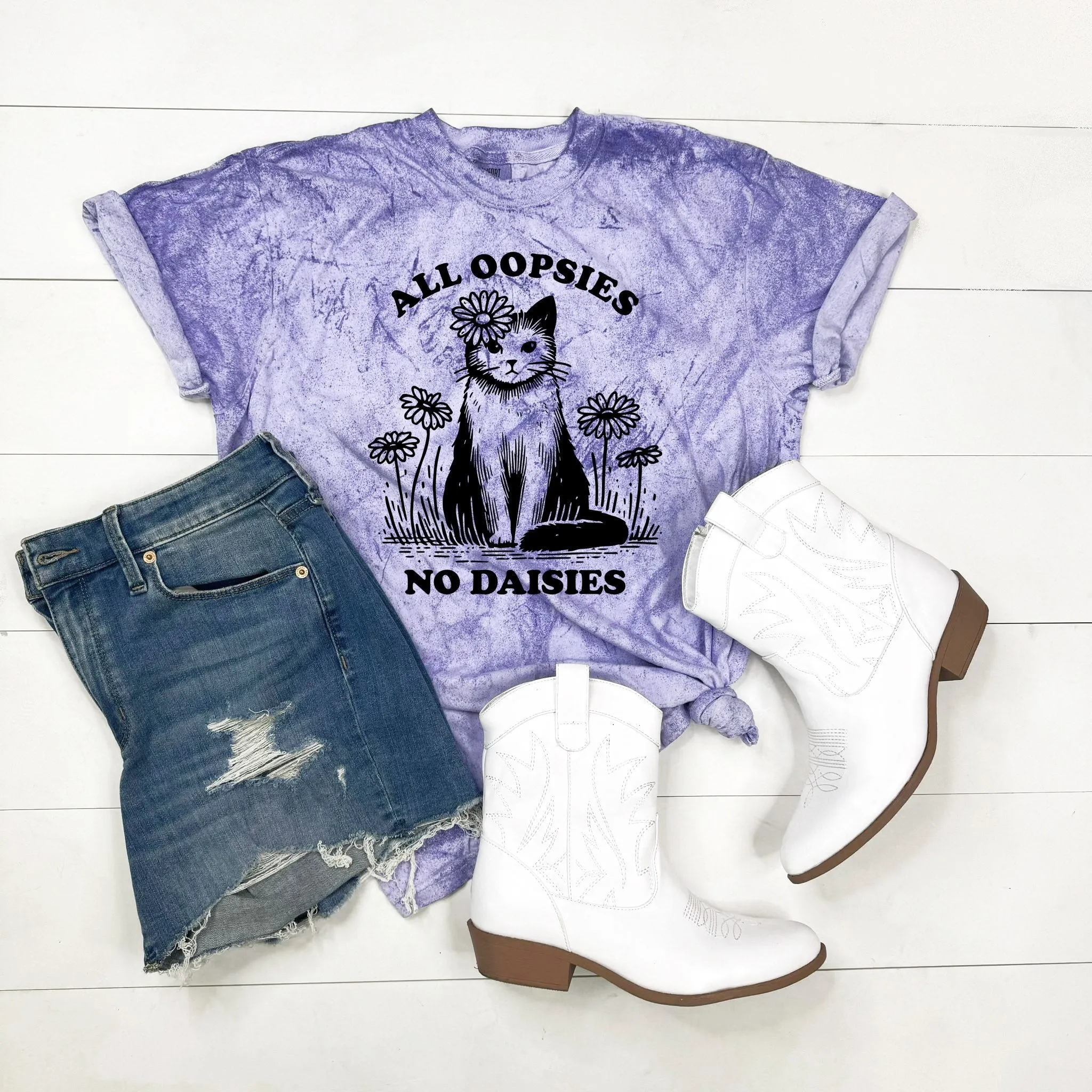 All Oopsies No Daisies Cat Graphic Shirt