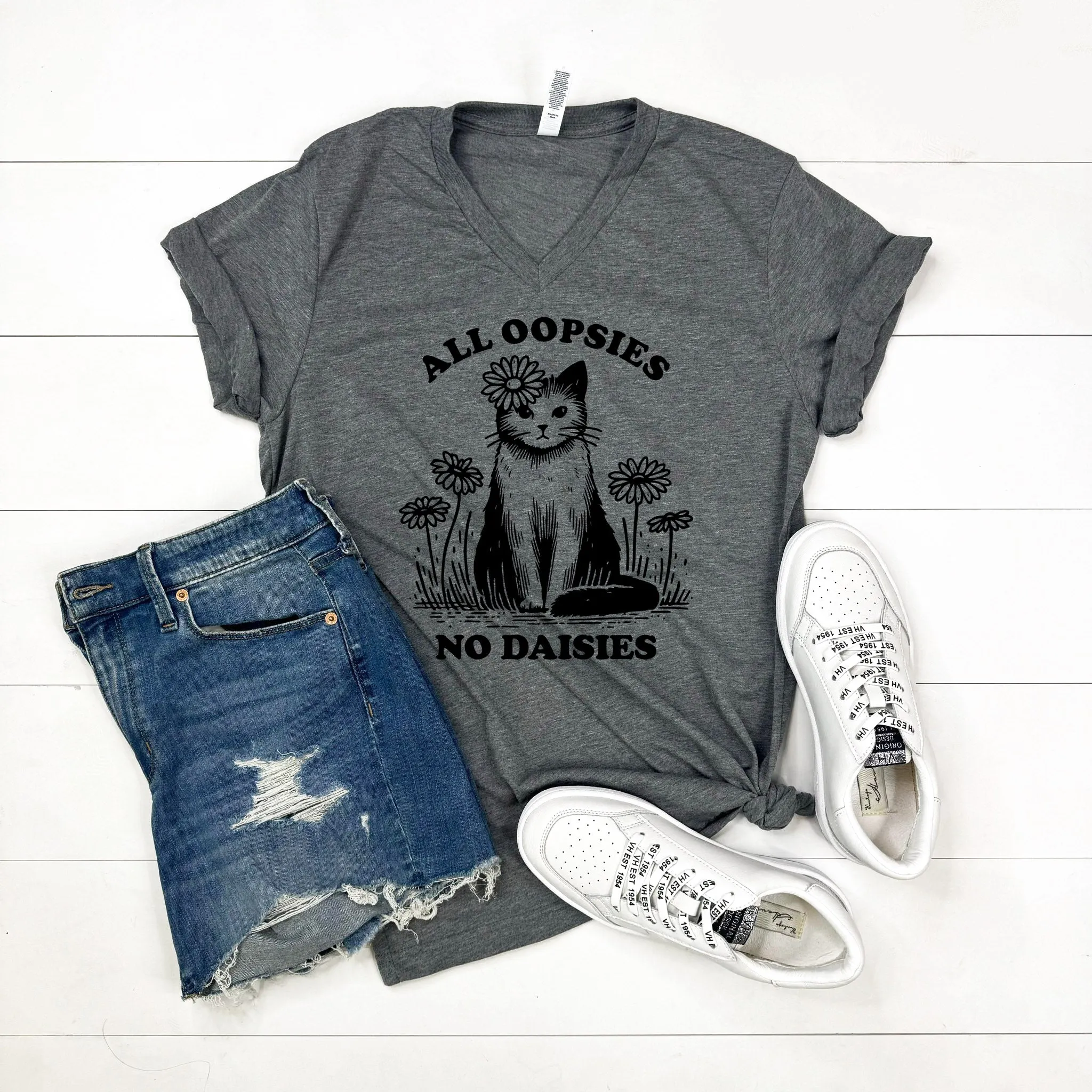 All Oopsies No Daisies Cat Graphic Shirt