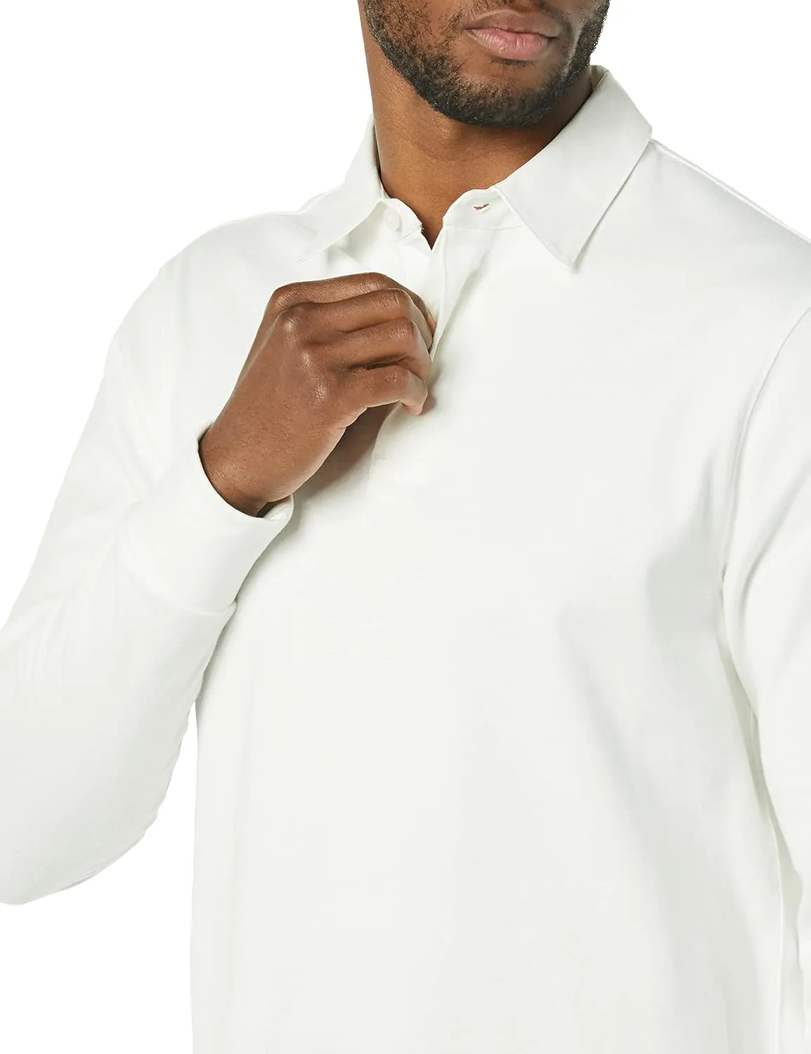 Amazon Essentials Men's Organic Cotton Long Sleeve Rugby Top (Previously Amazon Aware)