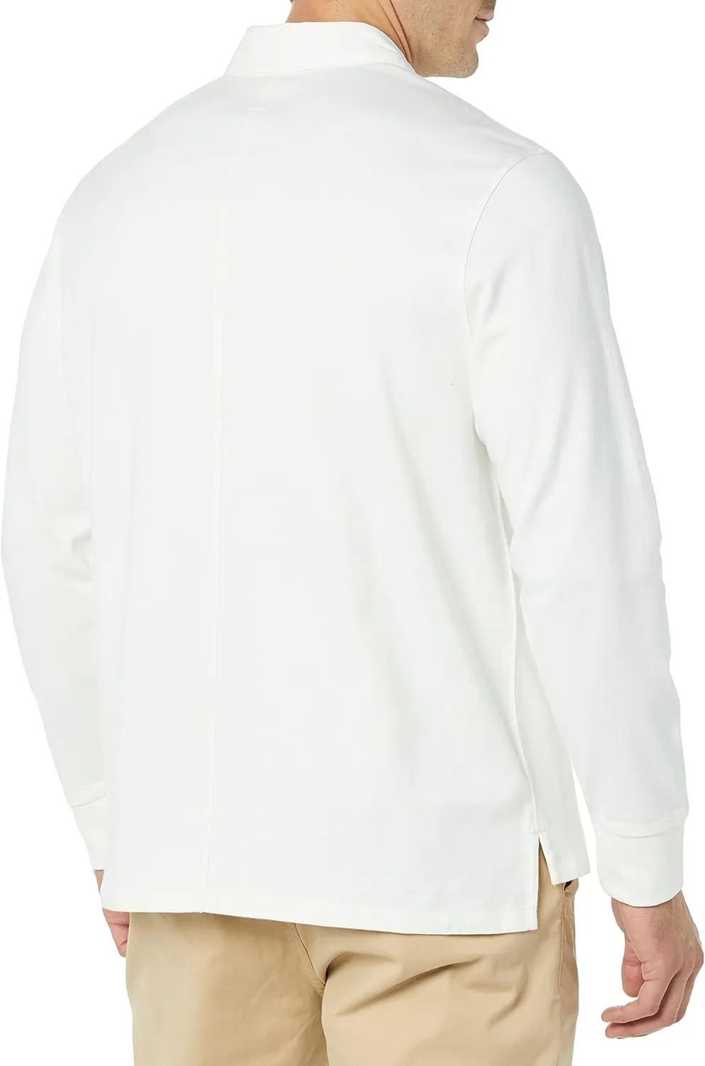 Amazon Essentials Men's Organic Cotton Long Sleeve Rugby Top (Previously Amazon Aware)