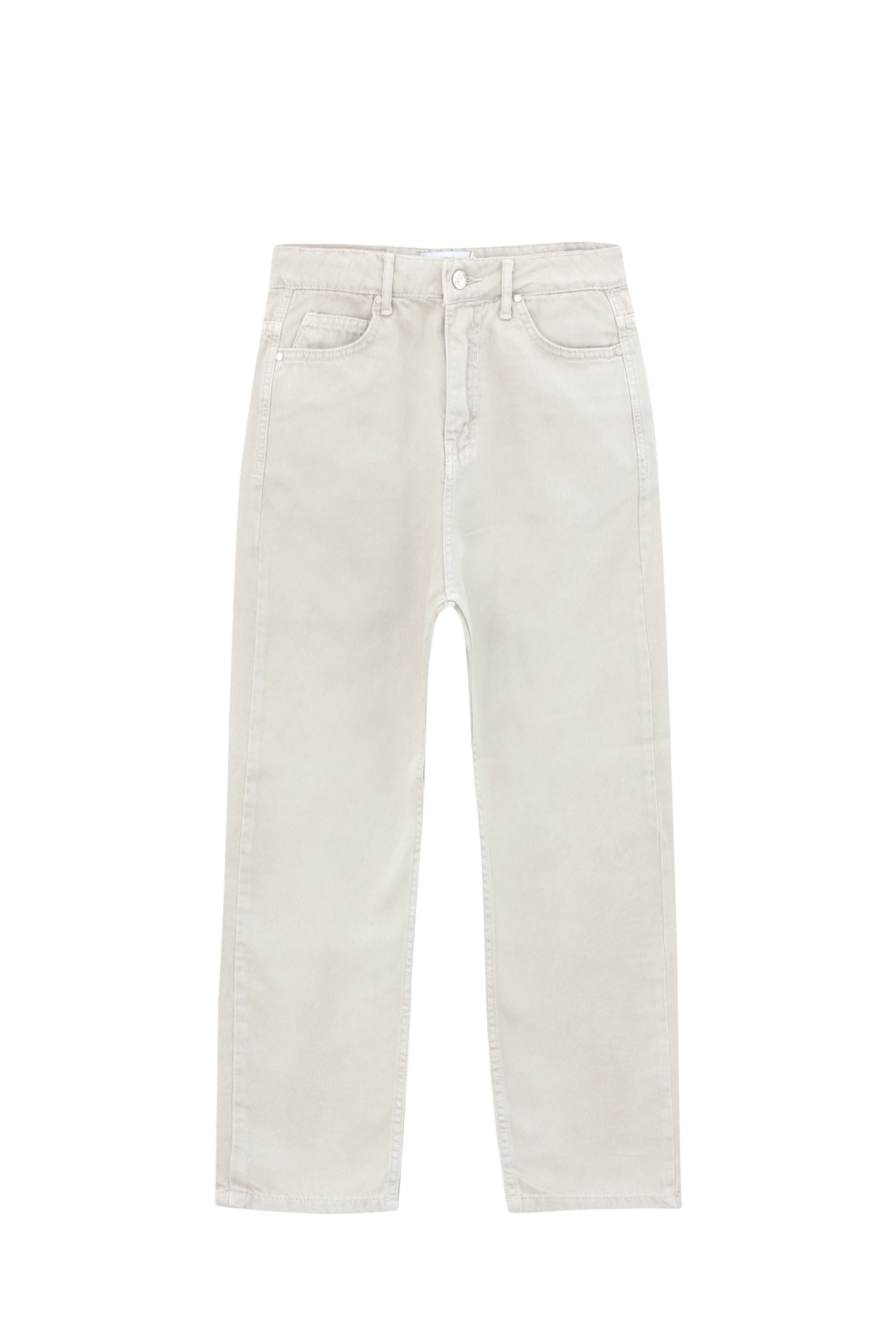 Beige Mom Fit Jeans