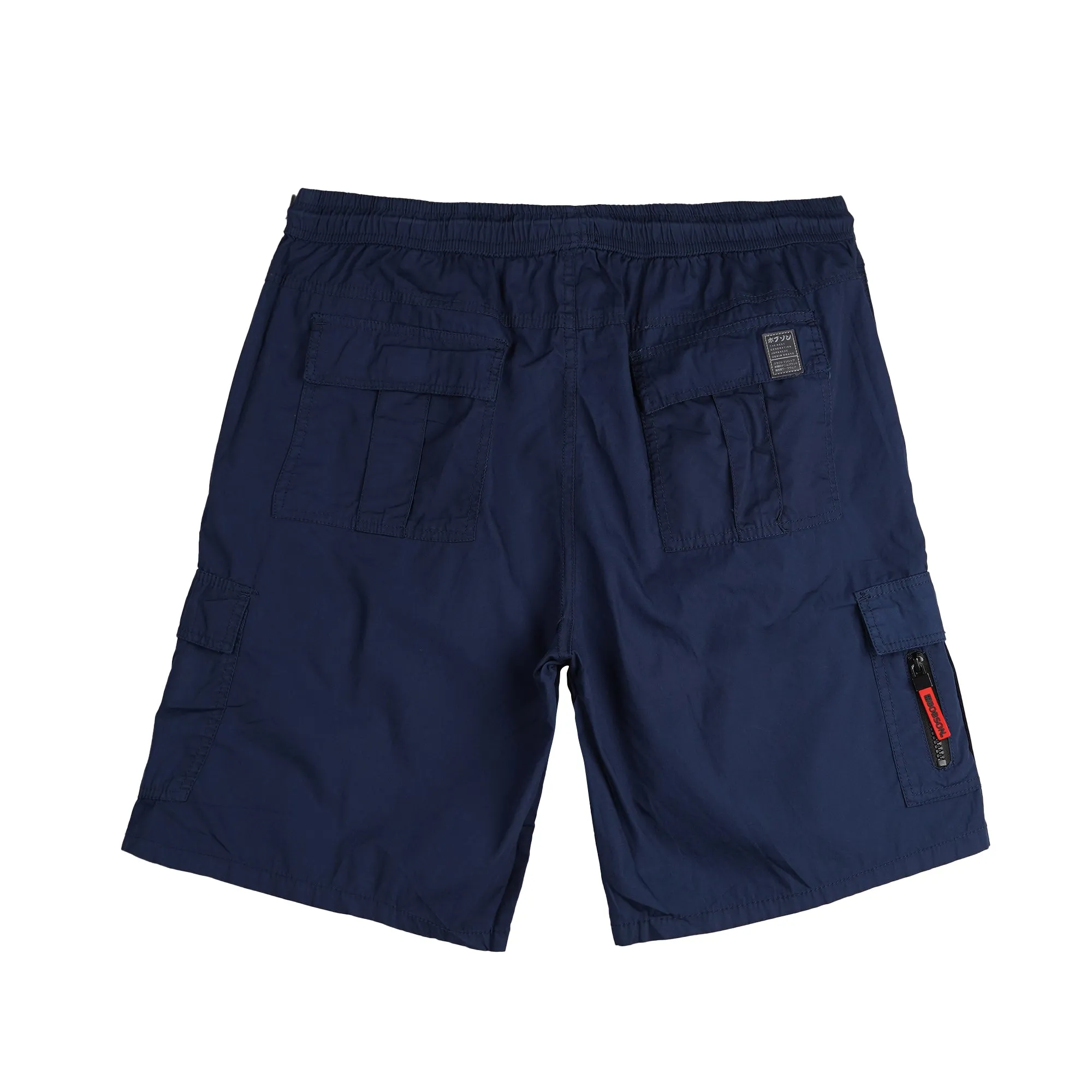 Bobson Japanese Men's Basic Non-Denim Jogger Short Trendy fashion High Quality Apparel Comfortable Casual Short for Men Mid Waist 135702 (Navy)