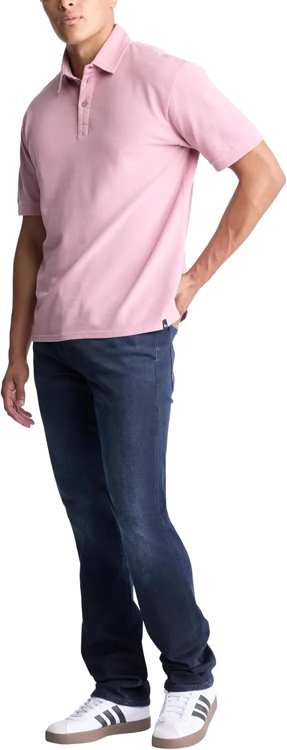 Buffalo David Bitton Men's Short Sleeve Light Weight Pique Polo