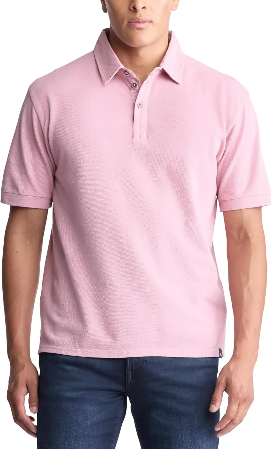 Buffalo David Bitton Men's Short Sleeve Light Weight Pique Polo