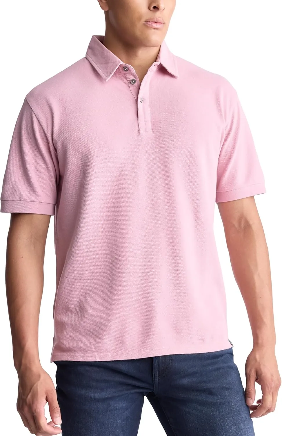 Buffalo David Bitton Men's Short Sleeve Light Weight Pique Polo