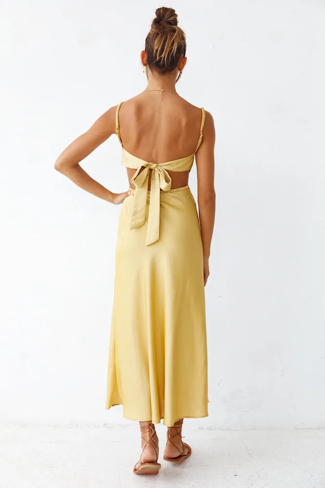 Burning Stars Maxi Dress Yellow