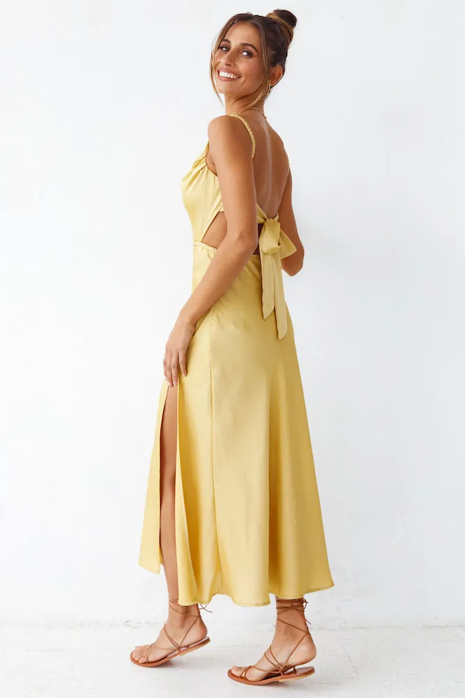Burning Stars Maxi Dress Yellow
