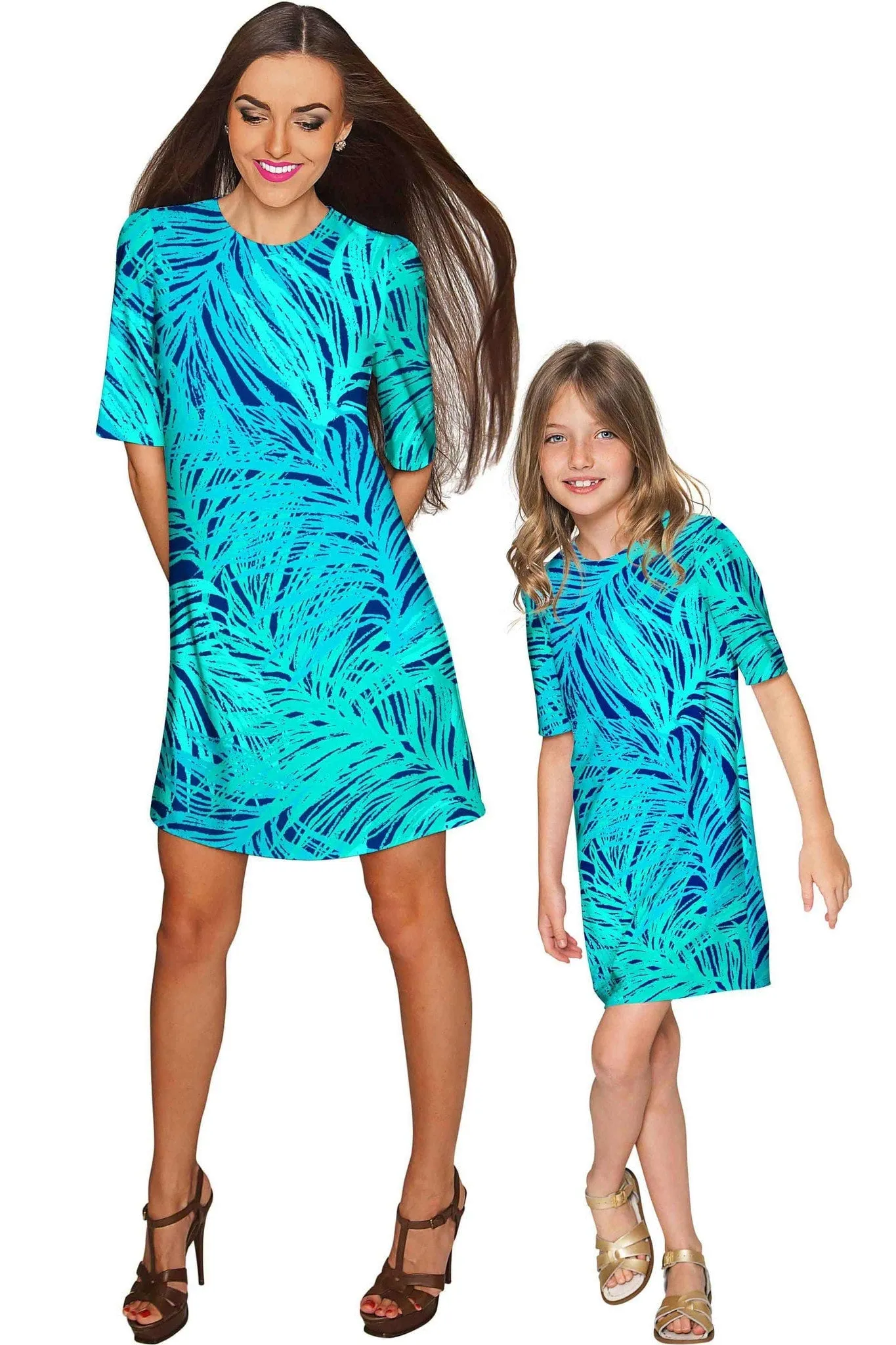 BUY 1 GET 4 FREE! Tropical Dream Grace Green Printed Shift Dress - Women