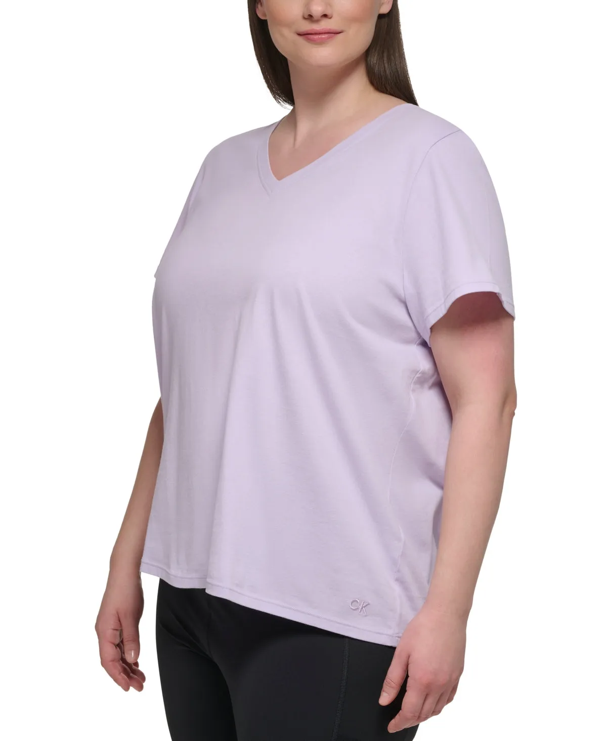 Calvin Klein Performance Plus Size Cotton V-Neck Short-Sleeve T-Shirt