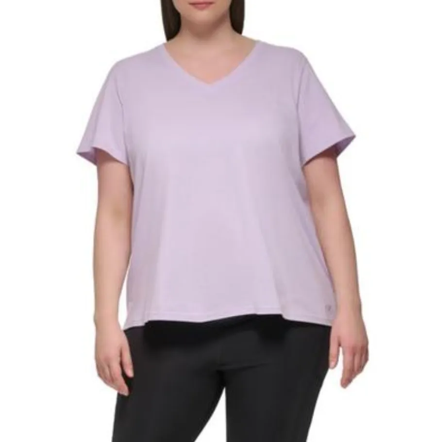 Calvin Klein Performance Plus Size Cotton V-Neck Short-Sleeve T-Shirt
