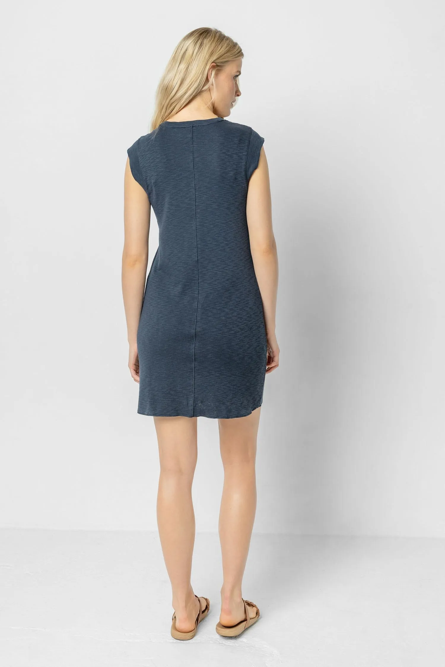 Cap Sleeve V-Neck Dress