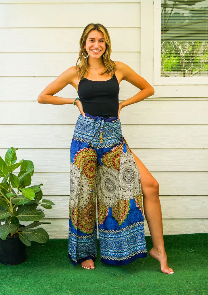 Celestial Mandala Palazzo Wrap Pants