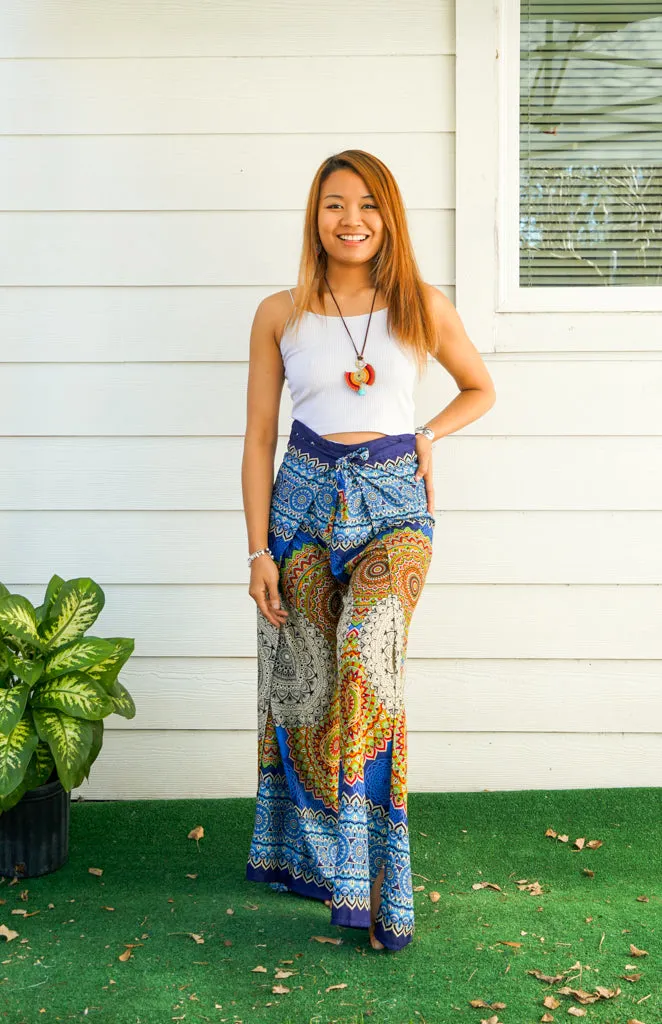 Celestial Mandala Palazzo Wrap Pants