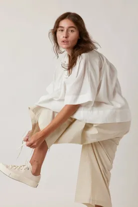 Cropped Cotton Pants
