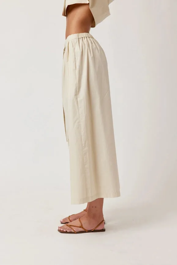 Cropped Cotton Pants
