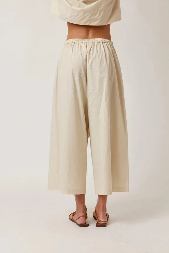 Cropped Cotton Pants