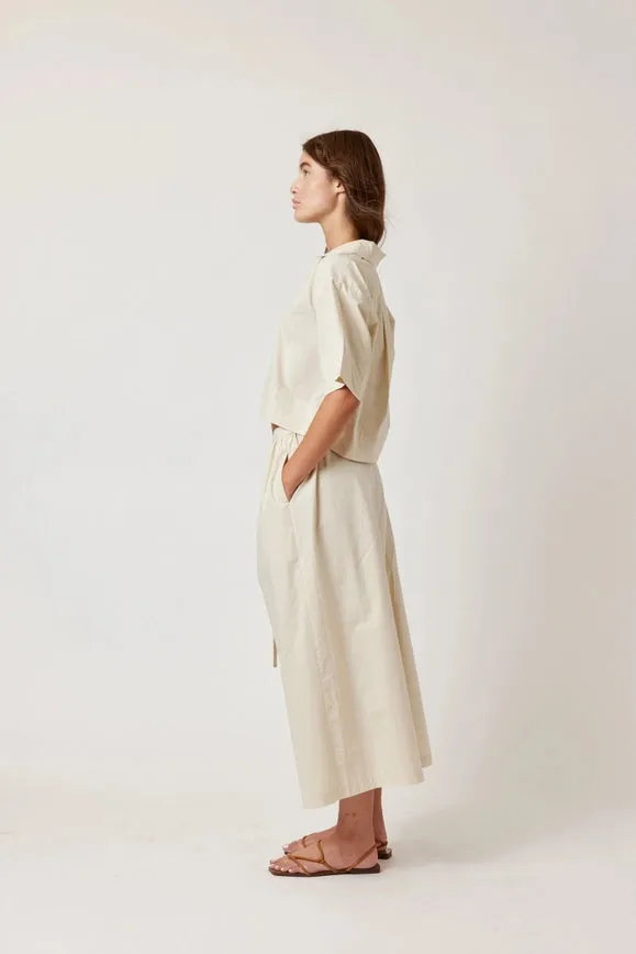 Cropped Cotton Pants