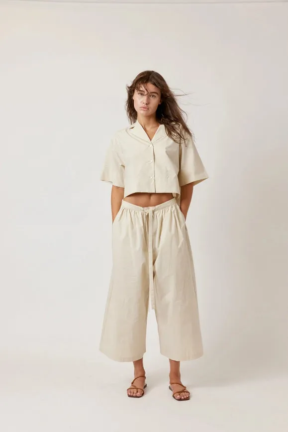 Cropped Cotton Pants
