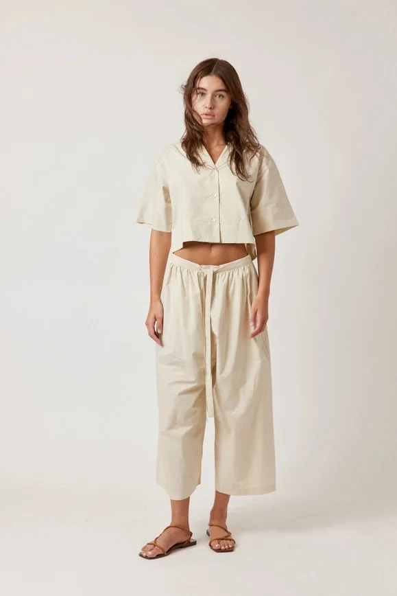 Cropped Cotton Pants