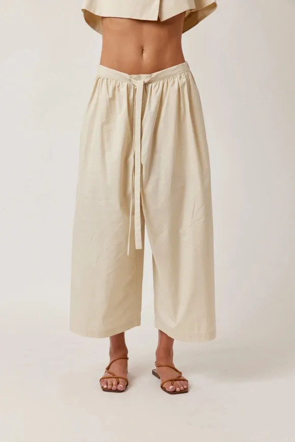 Cropped Cotton Pants