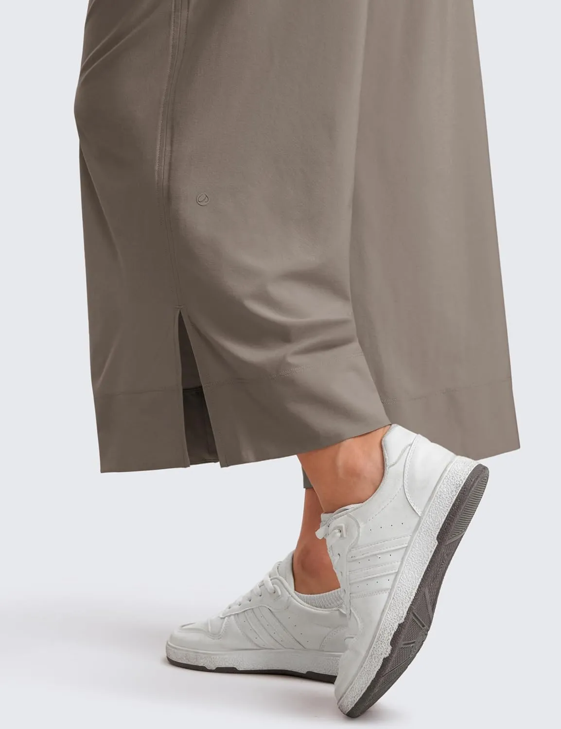 CRZ YOGA Lightweight Wide Leg Cropped Pants for Women 25" High Waisted Loose Casual Lounge Travel Work Sweatpants Summer