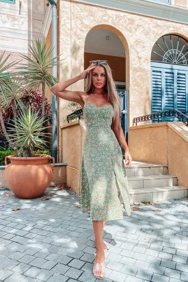 Dame Nature Midi Dress Green