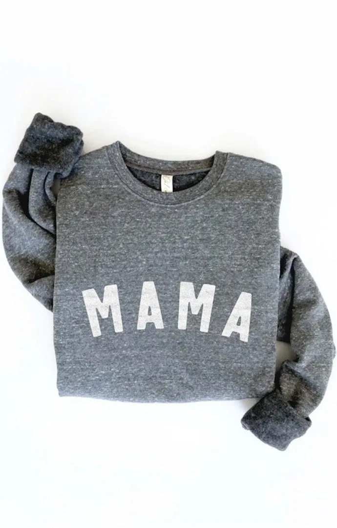 Dark Grey Mama Lettering Sweatshirt