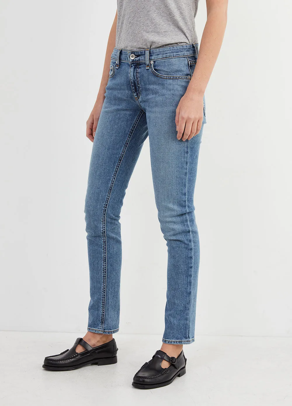 Dre Low-Rise Slim Boyfriend Jeans
