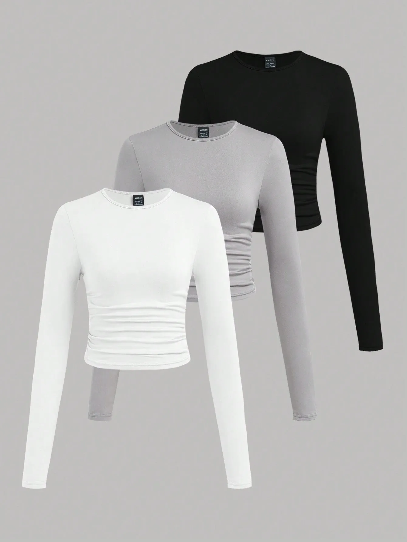 EZwear Multi-Pack Women Versatile Casual Simple Long Sleeve T-Shirt Valentine Day