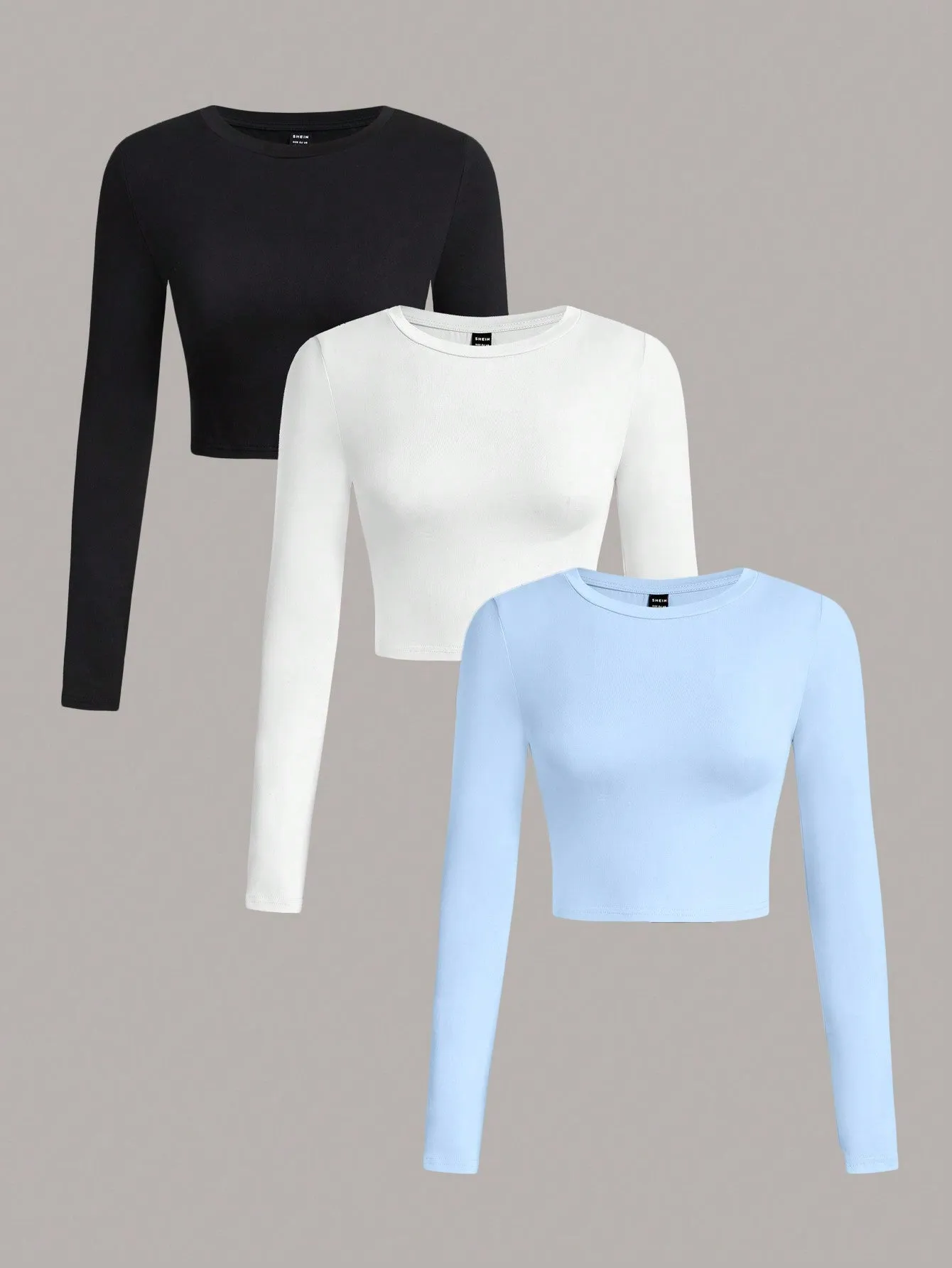 EZwear Multi-Pack Women Versatile Casual Simple Long Sleeve T-Shirt Valentine Day