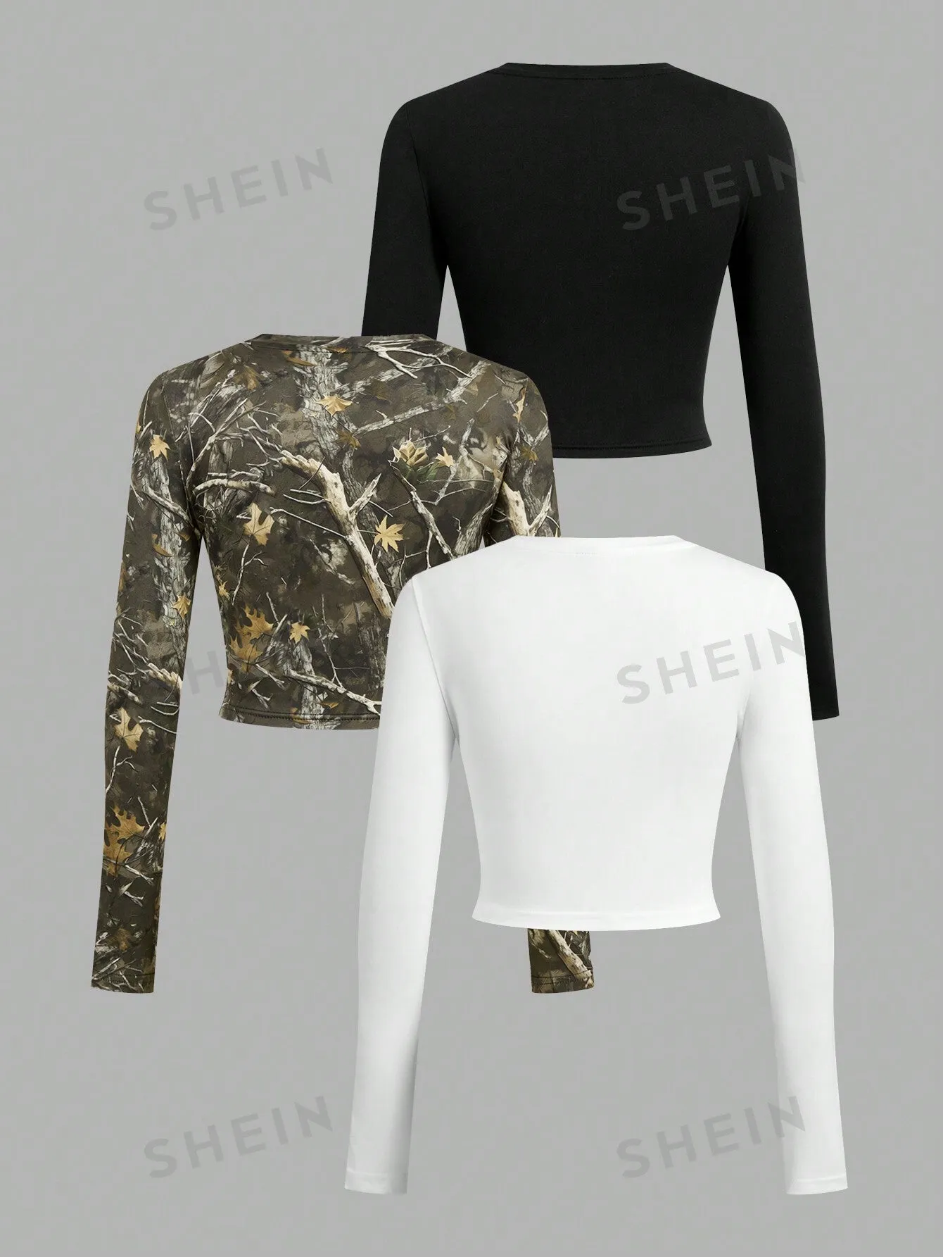 EZwear Multi-Pack Women Versatile Casual Simple Long Sleeve T-Shirt Valentine Day