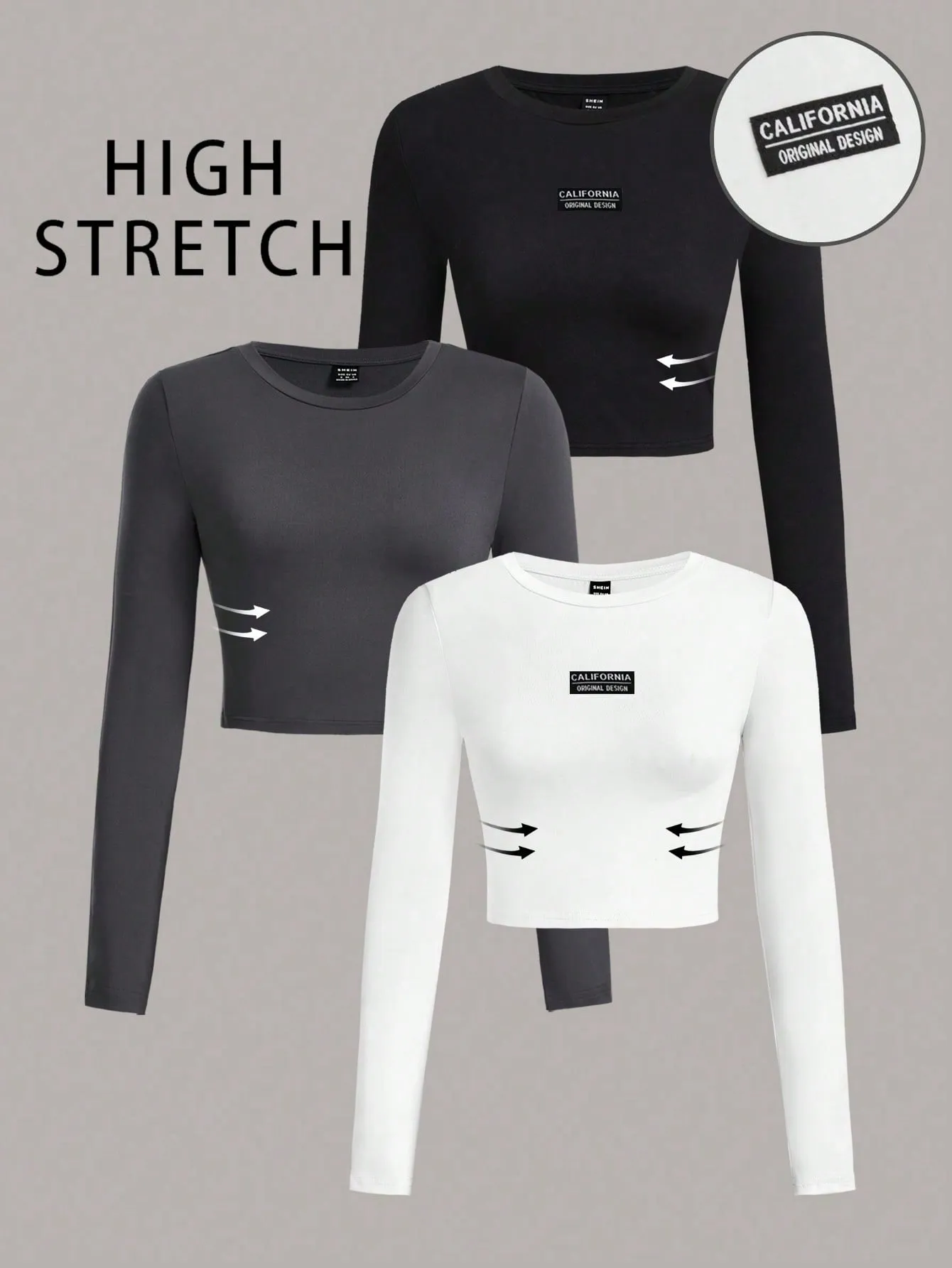 EZwear Multi-Pack Women Versatile Casual Simple Long Sleeve T-Shirt Valentine Day