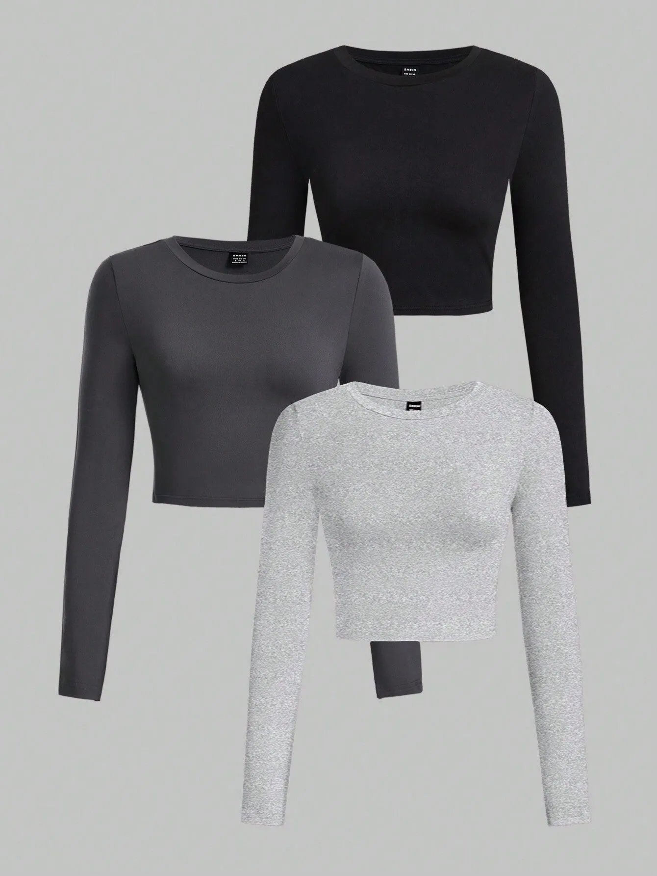EZwear Multi-Pack Women Versatile Casual Simple Long Sleeve T-Shirt Valentine Day
