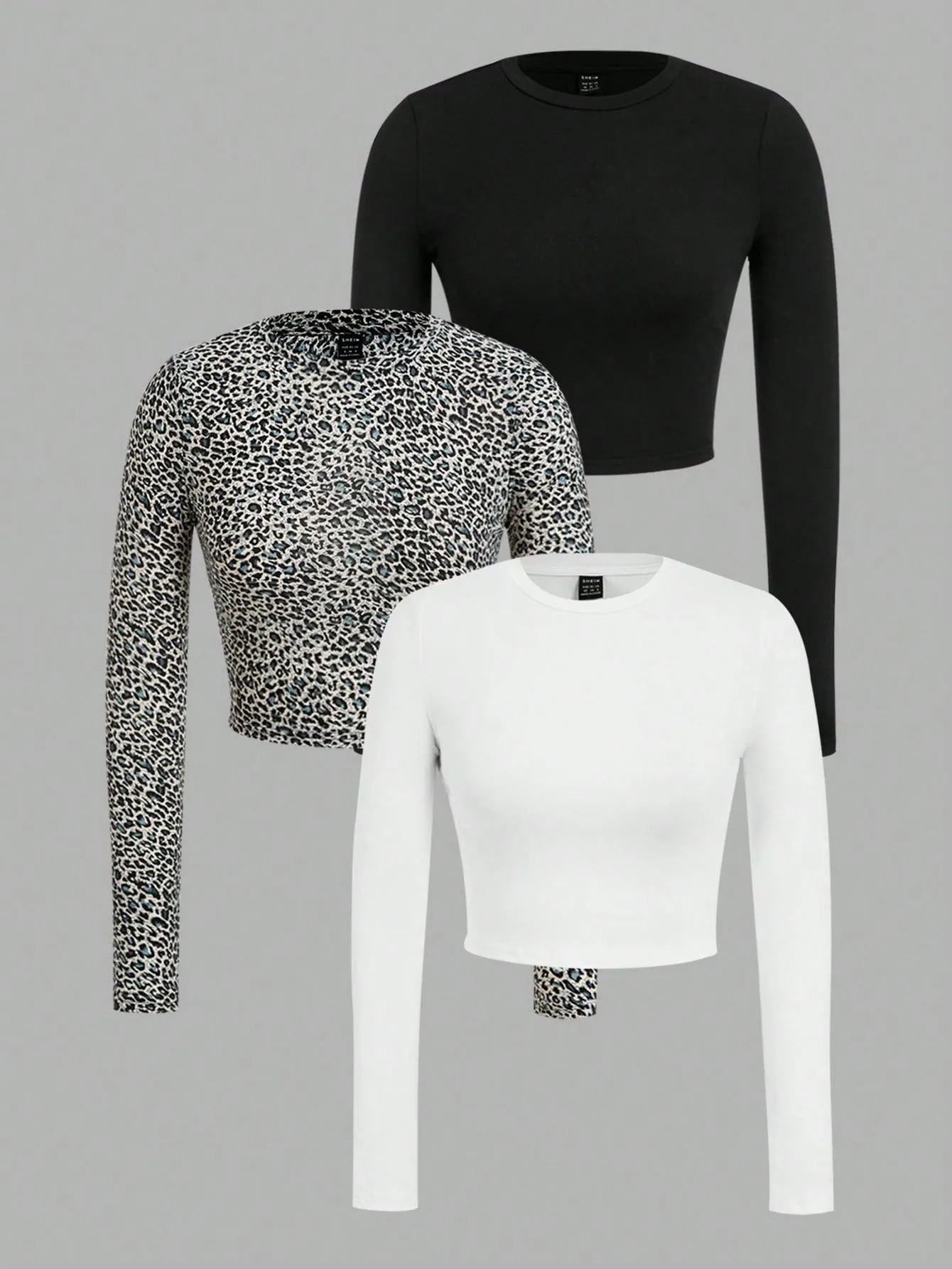 EZwear Multi-Pack Women Versatile Casual Simple Long Sleeve T-Shirt Valentine Day