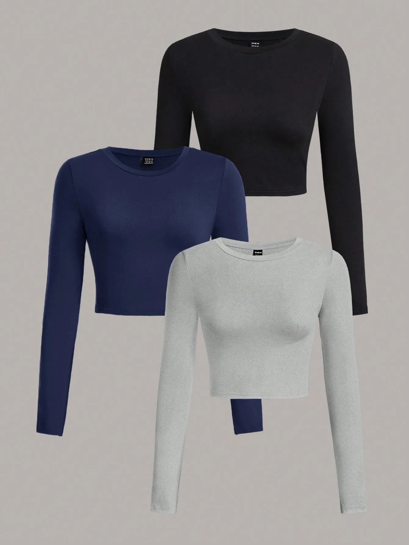 EZwear Multi-Pack Women Versatile Casual Simple Long Sleeve T-Shirt Valentine Day