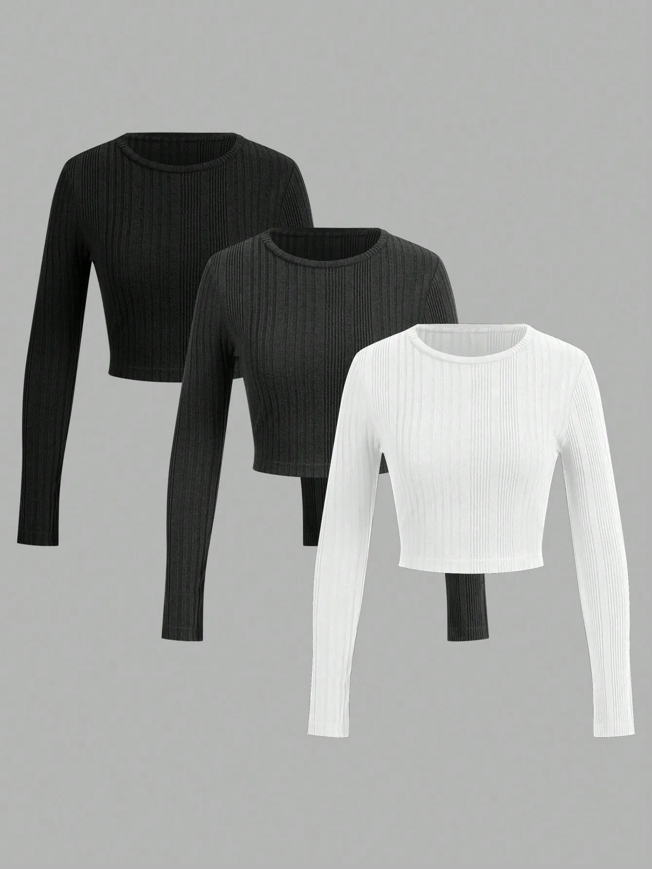 EZwear Multi-Pack Women Versatile Casual Simple Long Sleeve T-Shirt Valentine Day