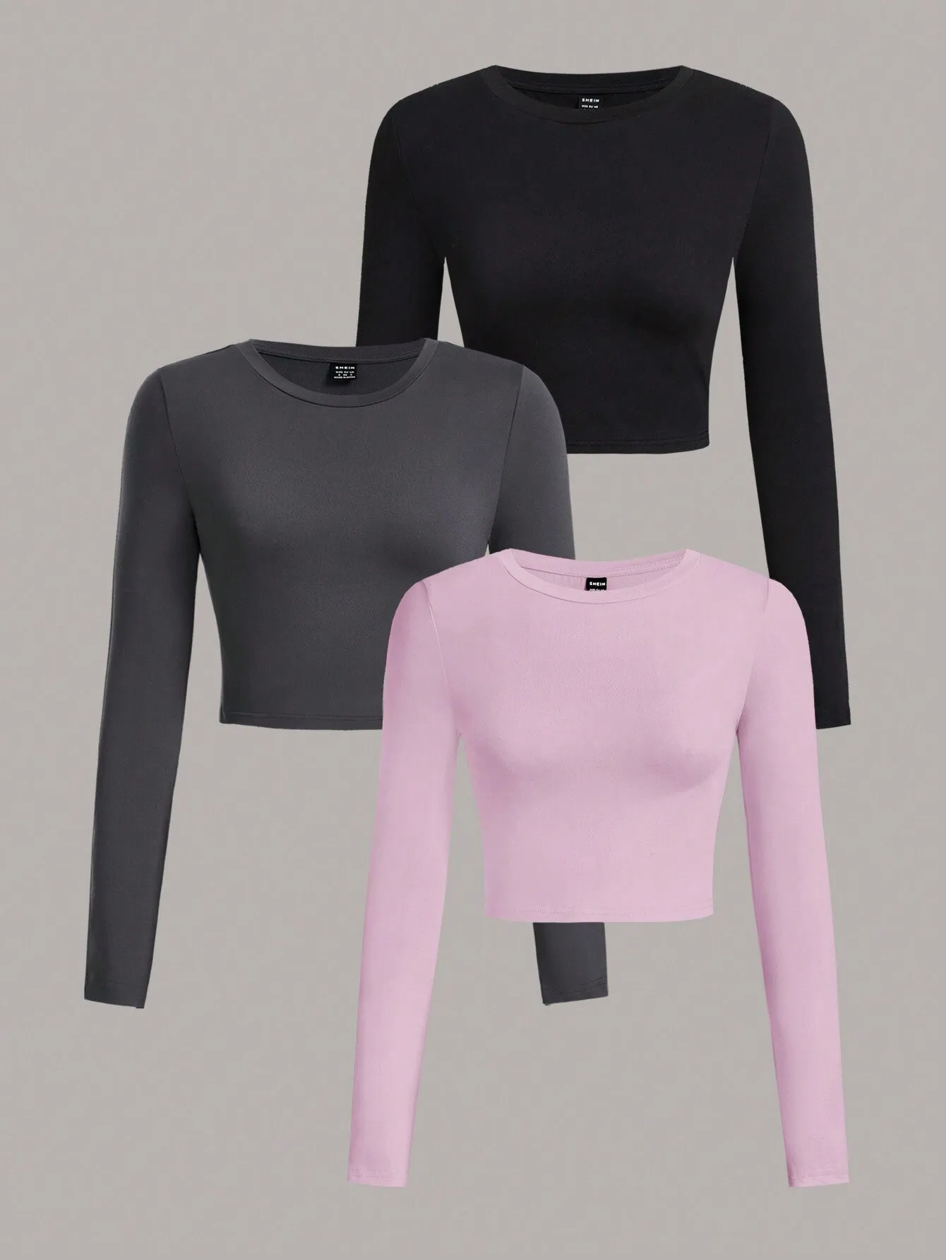 EZwear Multi-Pack Women Versatile Casual Simple Long Sleeve T-Shirt Valentine Day