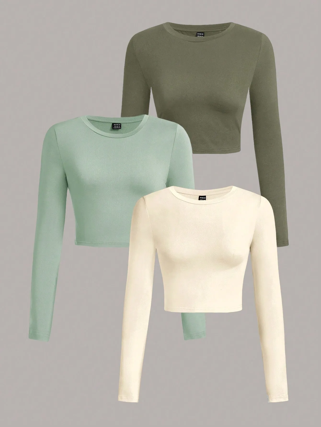 EZwear Multi-Pack Women Versatile Casual Simple Long Sleeve T-Shirt Valentine Day