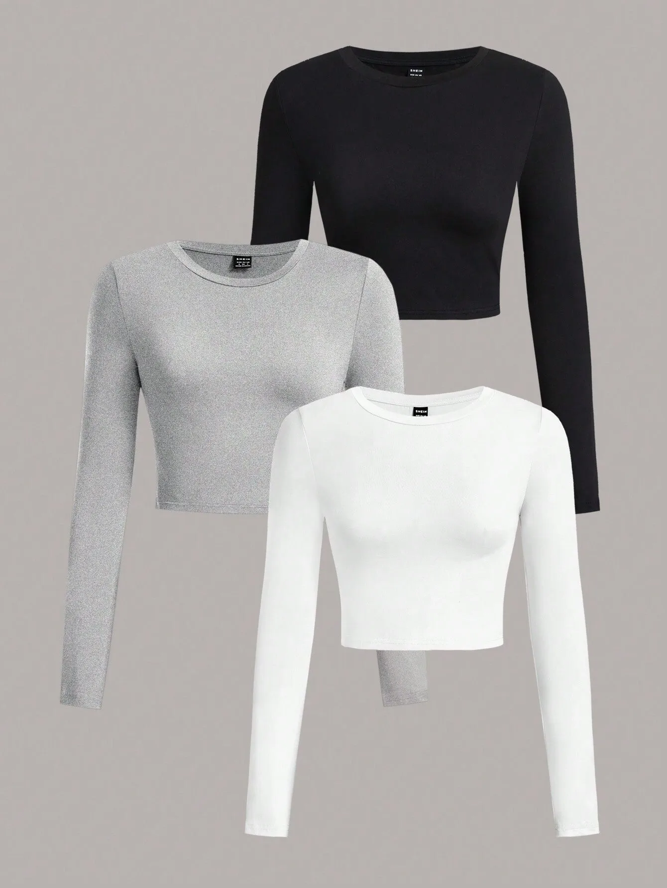 EZwear Multi-Pack Women Versatile Casual Simple Long Sleeve T-Shirt Valentine Day