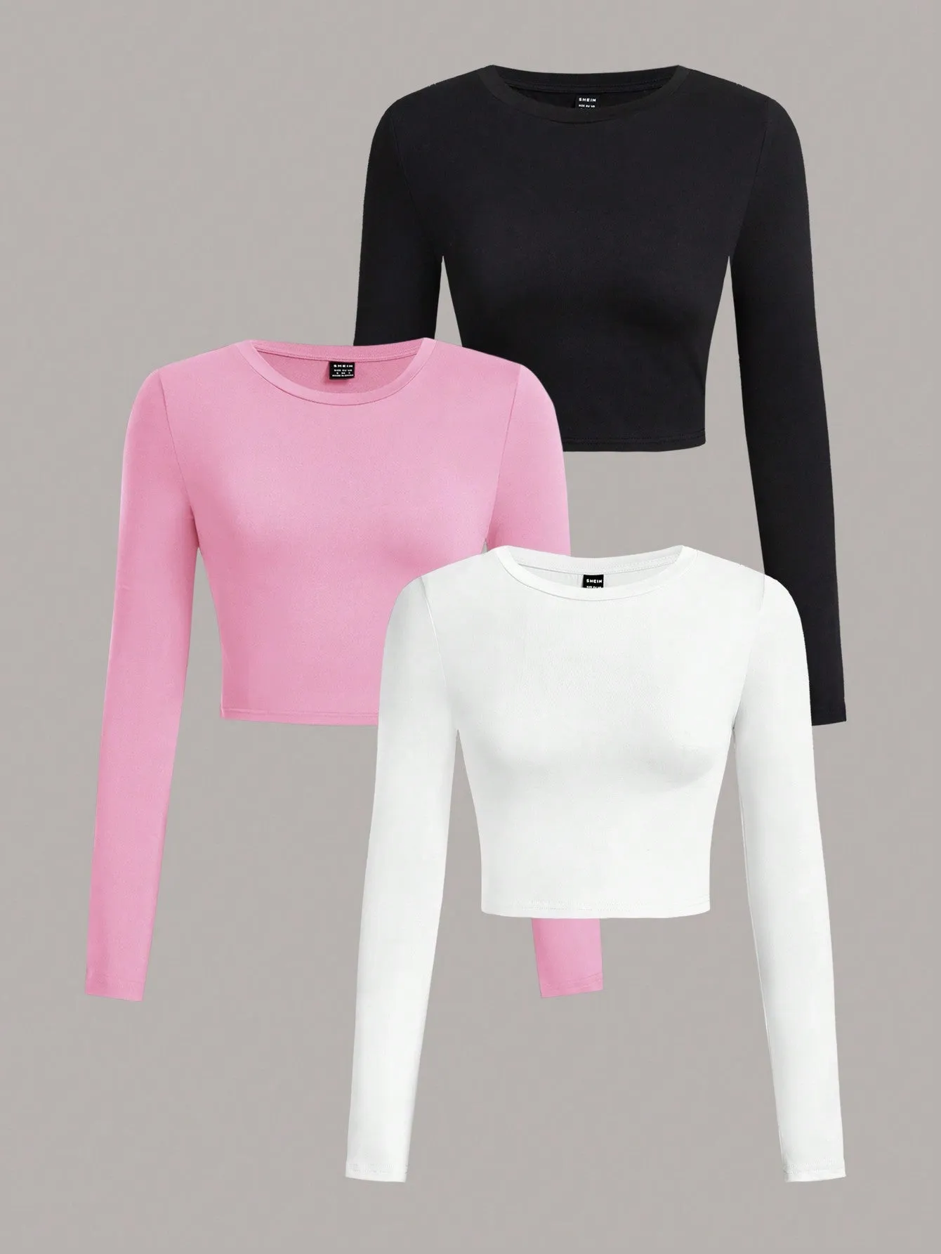 EZwear Multi-Pack Women Versatile Casual Simple Long Sleeve T-Shirt Valentine Day