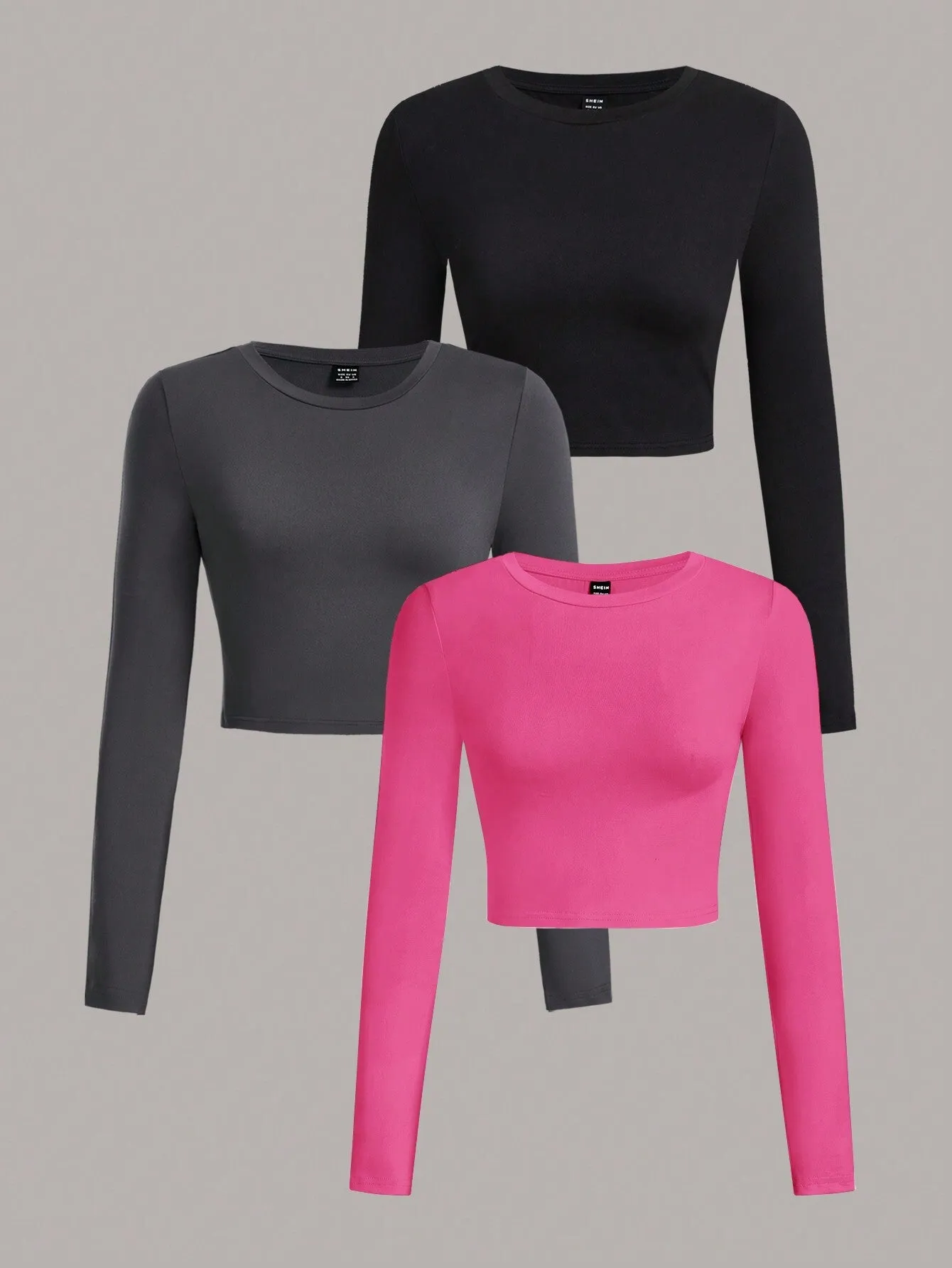 EZwear Multi-Pack Women Versatile Casual Simple Long Sleeve T-Shirt Valentine Day