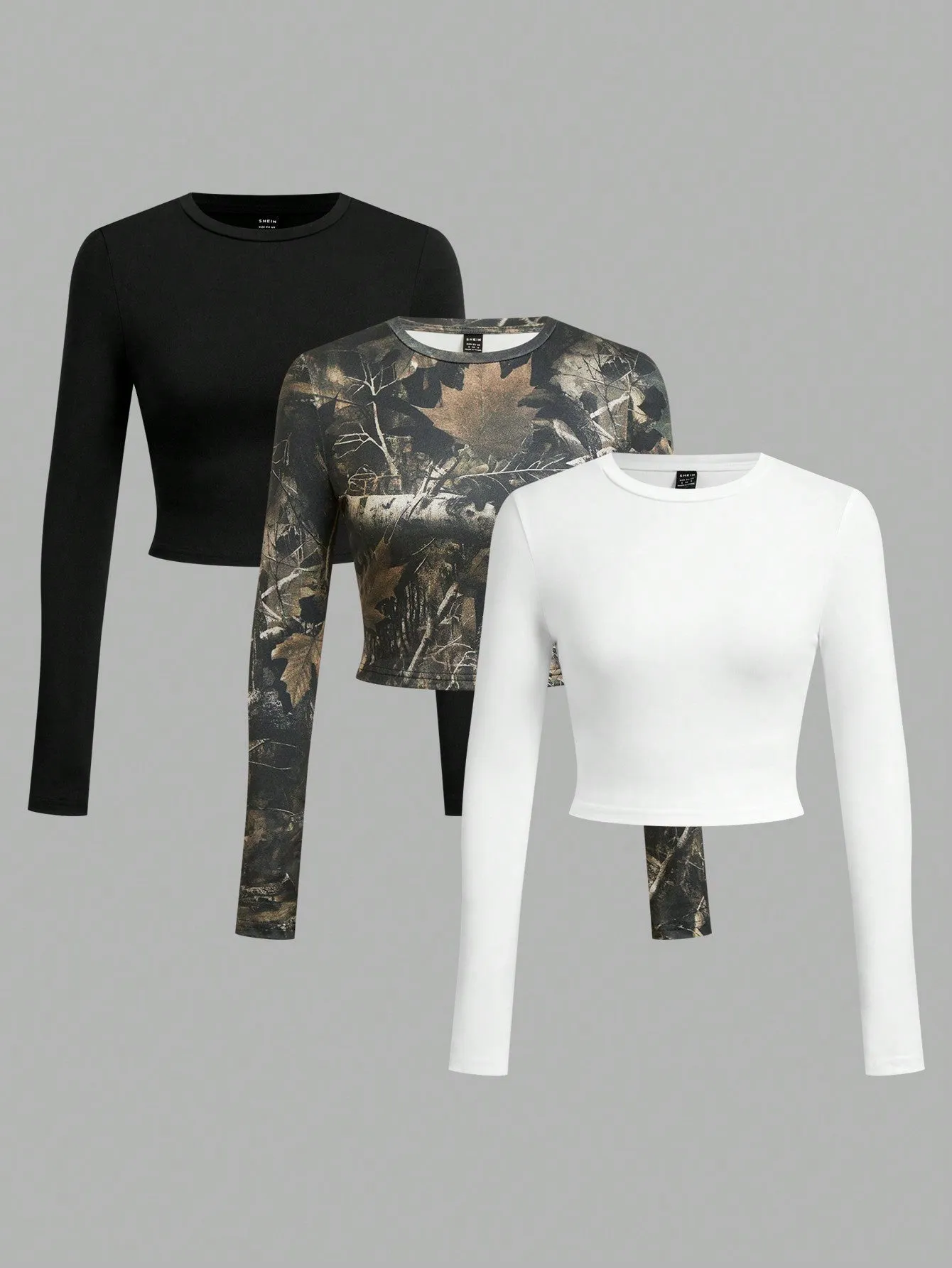 EZwear Multi-Pack Women Versatile Casual Simple Long Sleeve T-Shirt Valentine Day
