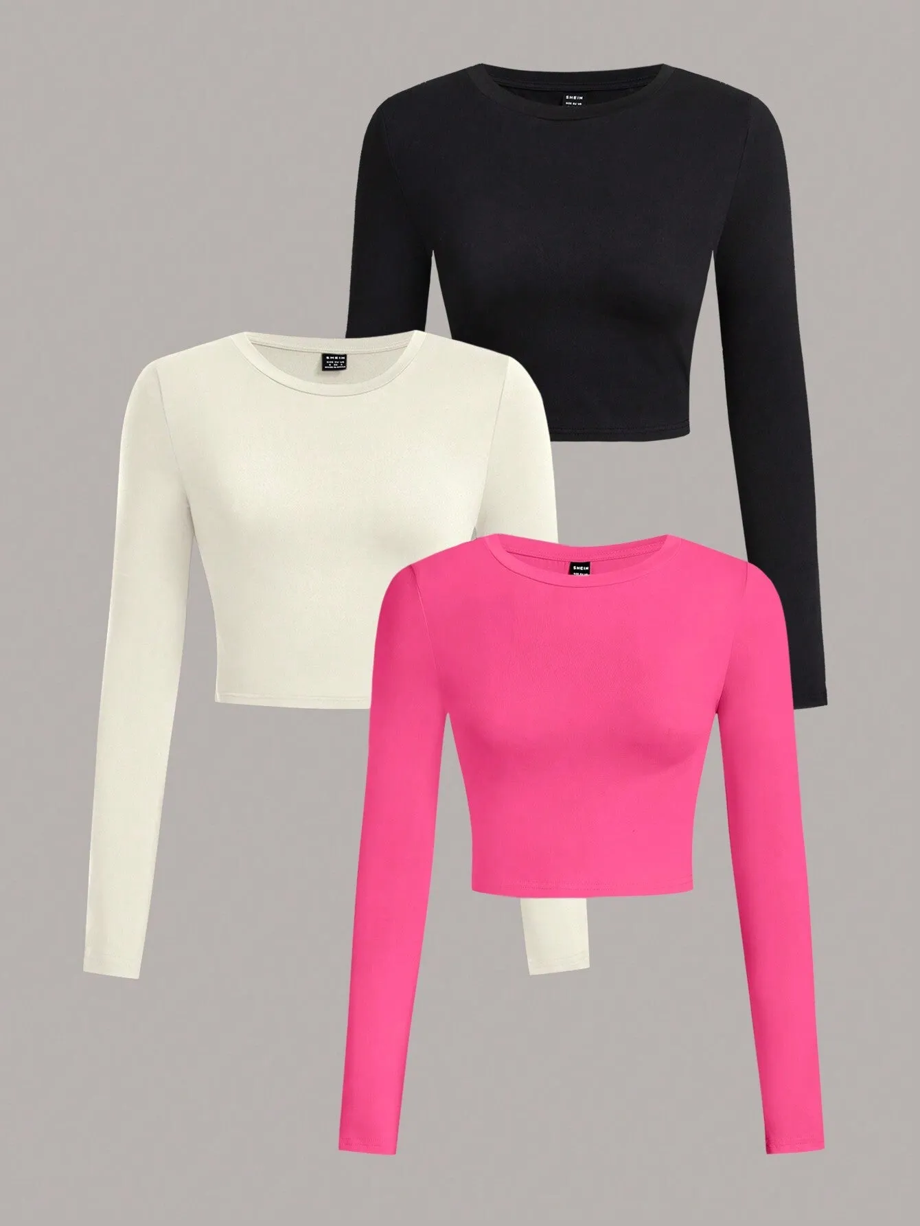 EZwear Multi-Pack Women Versatile Casual Simple Long Sleeve T-Shirt Valentine Day