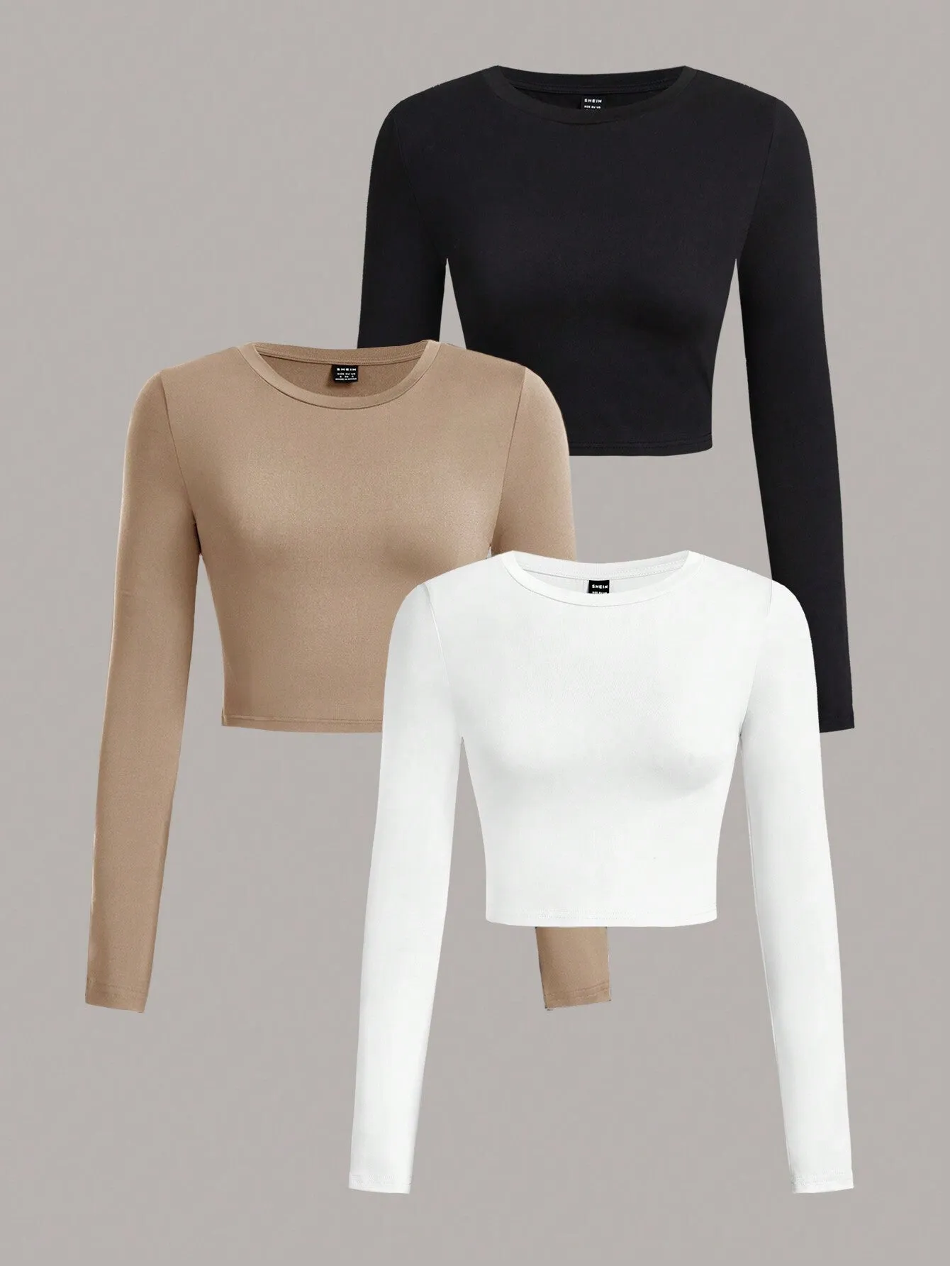 EZwear Multi-Pack Women Versatile Casual Simple Long Sleeve T-Shirt Valentine Day