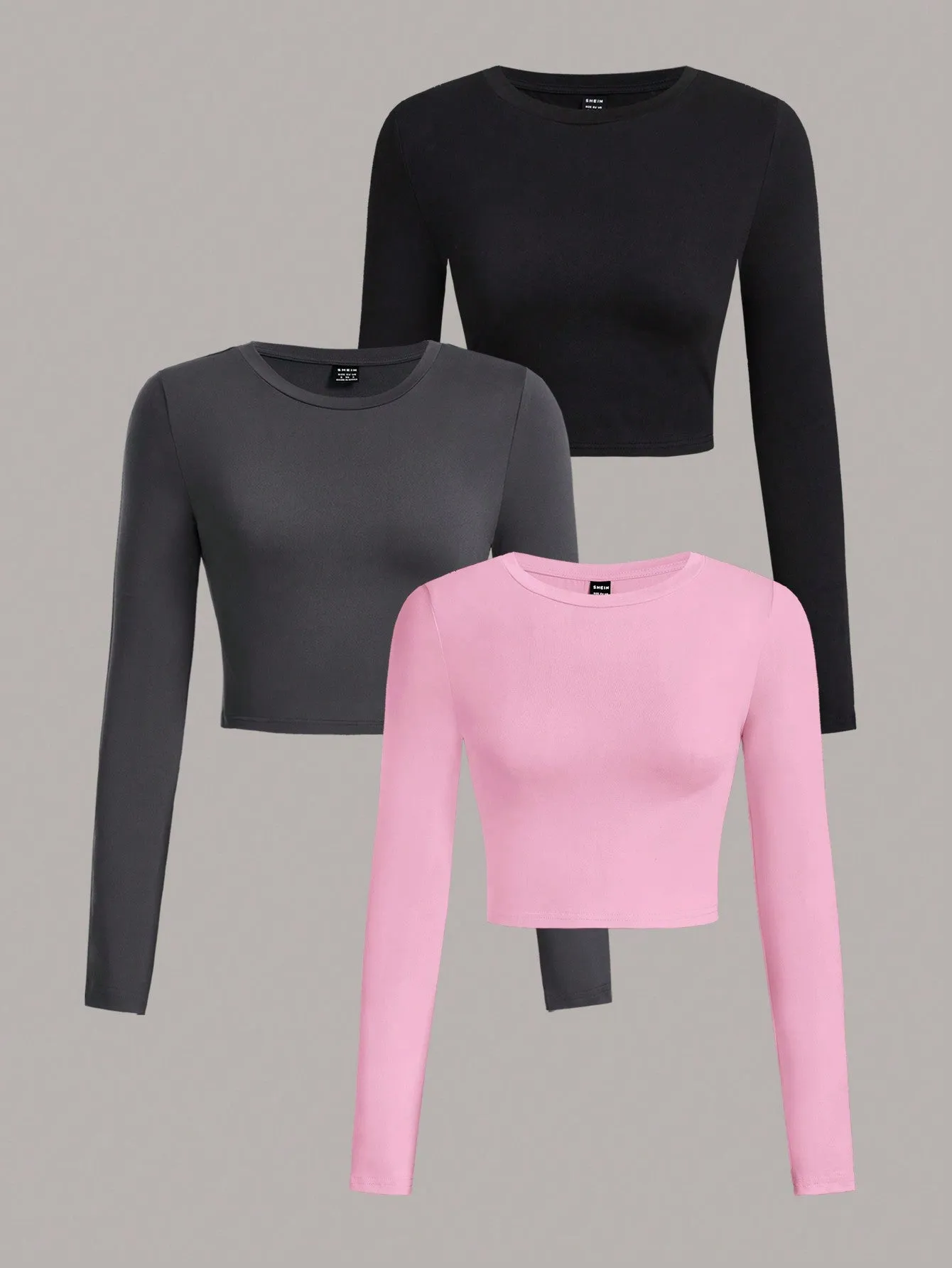 EZwear Multi-Pack Women Versatile Casual Simple Long Sleeve T-Shirt Valentine Day