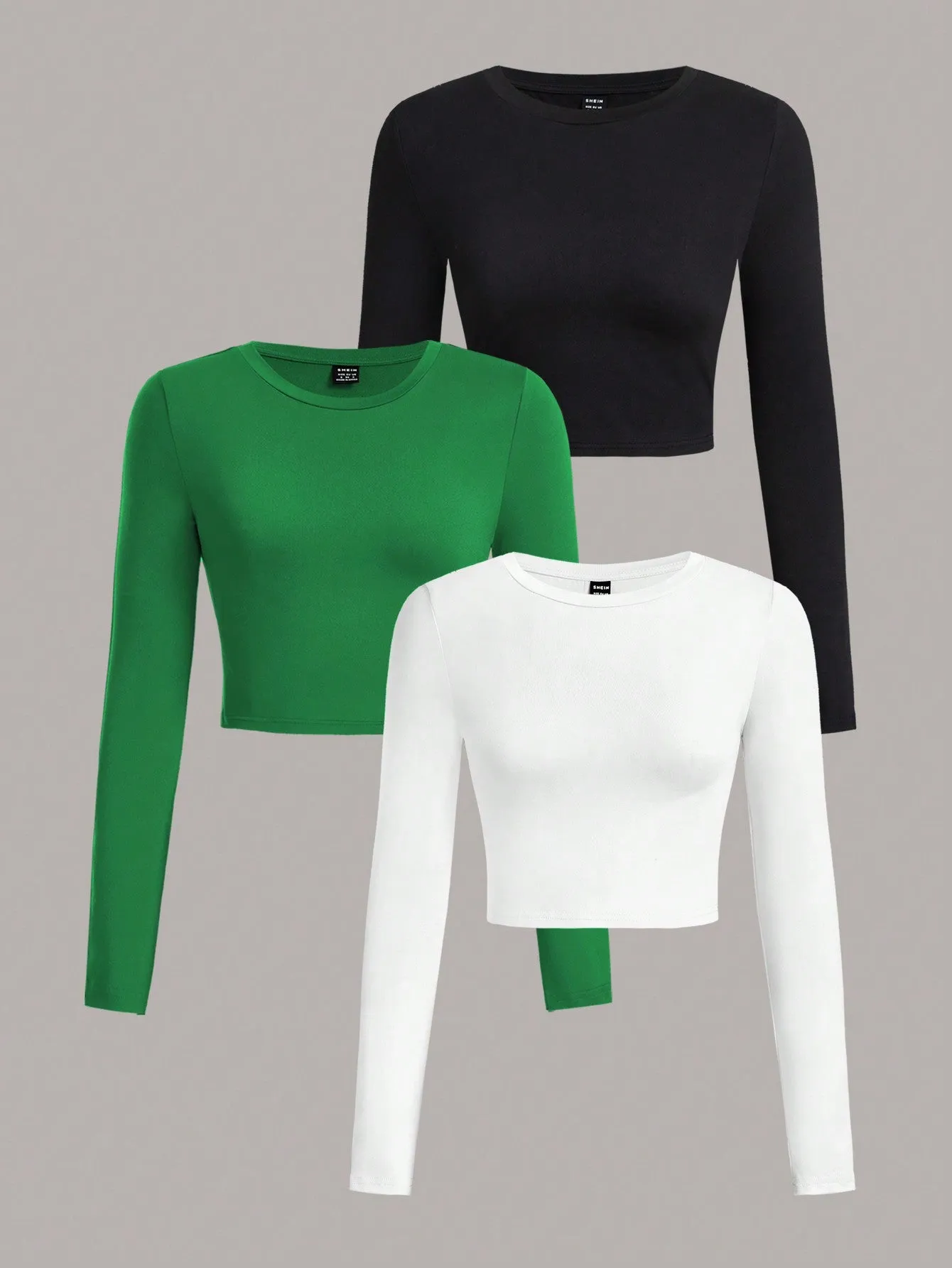 EZwear Multi-Pack Women Versatile Casual Simple Long Sleeve T-Shirt Valentine Day